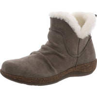Remi Womens Faux Fur Leather Mid-Calf Boots