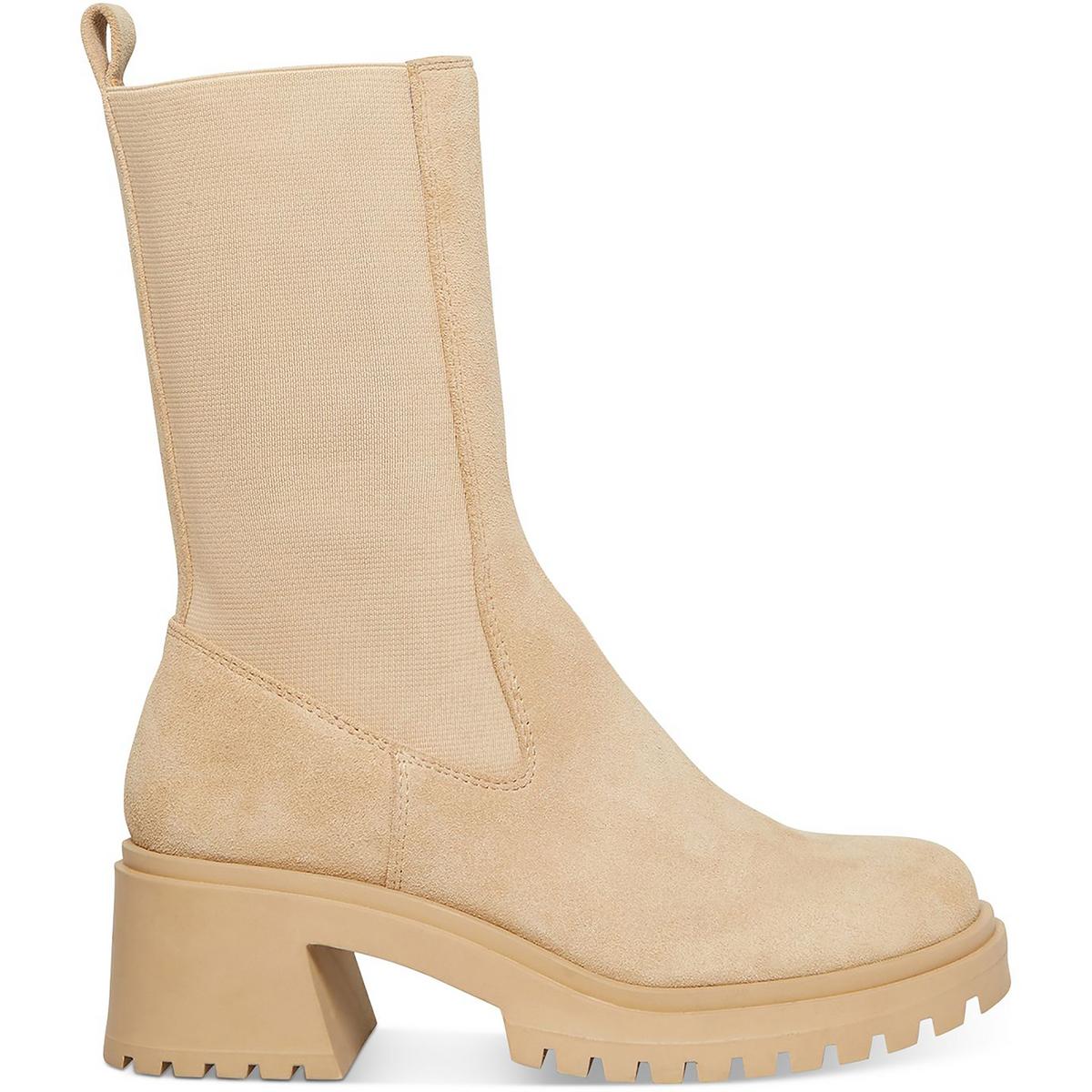 Hesitant Womens Stretch Mid-Calf Boots