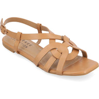 ALORRA Womens Cushioned Footbed Open Toe Flatform Sandals 6 Medium Tan