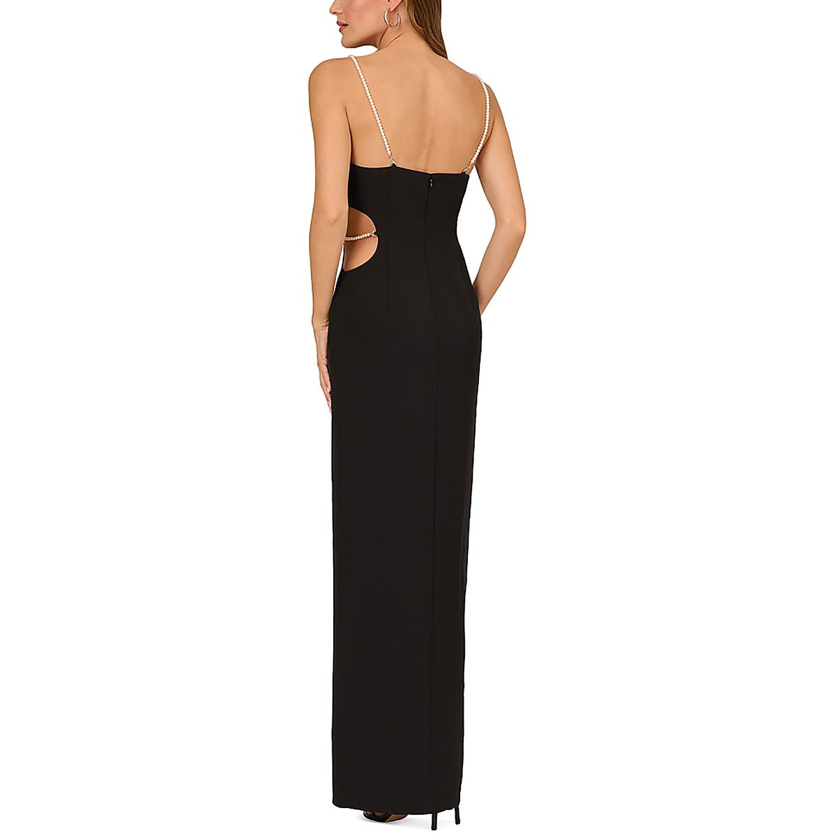 Womens Embellished Cut-Out Evening Dress