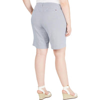 Plus Hollywood Womens Knee Length Pinstripe Khaki, Chino Shorts