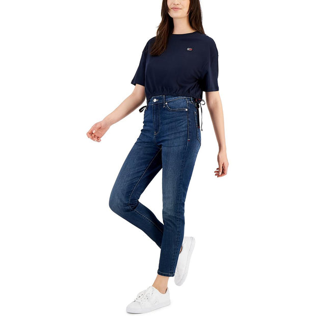 Womens Cotton Short Sleeves Cropped