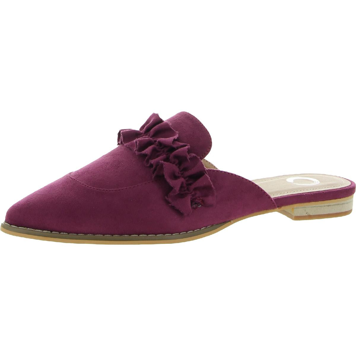 KESSIE Womens Embellished Man Made Loafer Mule 8.5 Medium Purple
