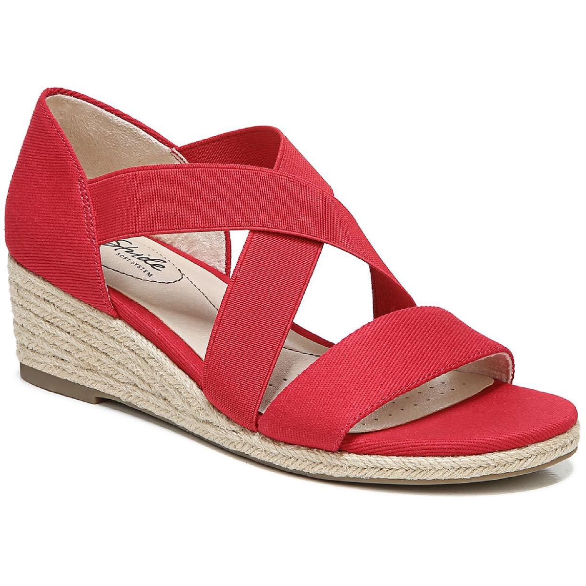 Siesta Womens Cushioned Footbed Slip On Wedge Sandals