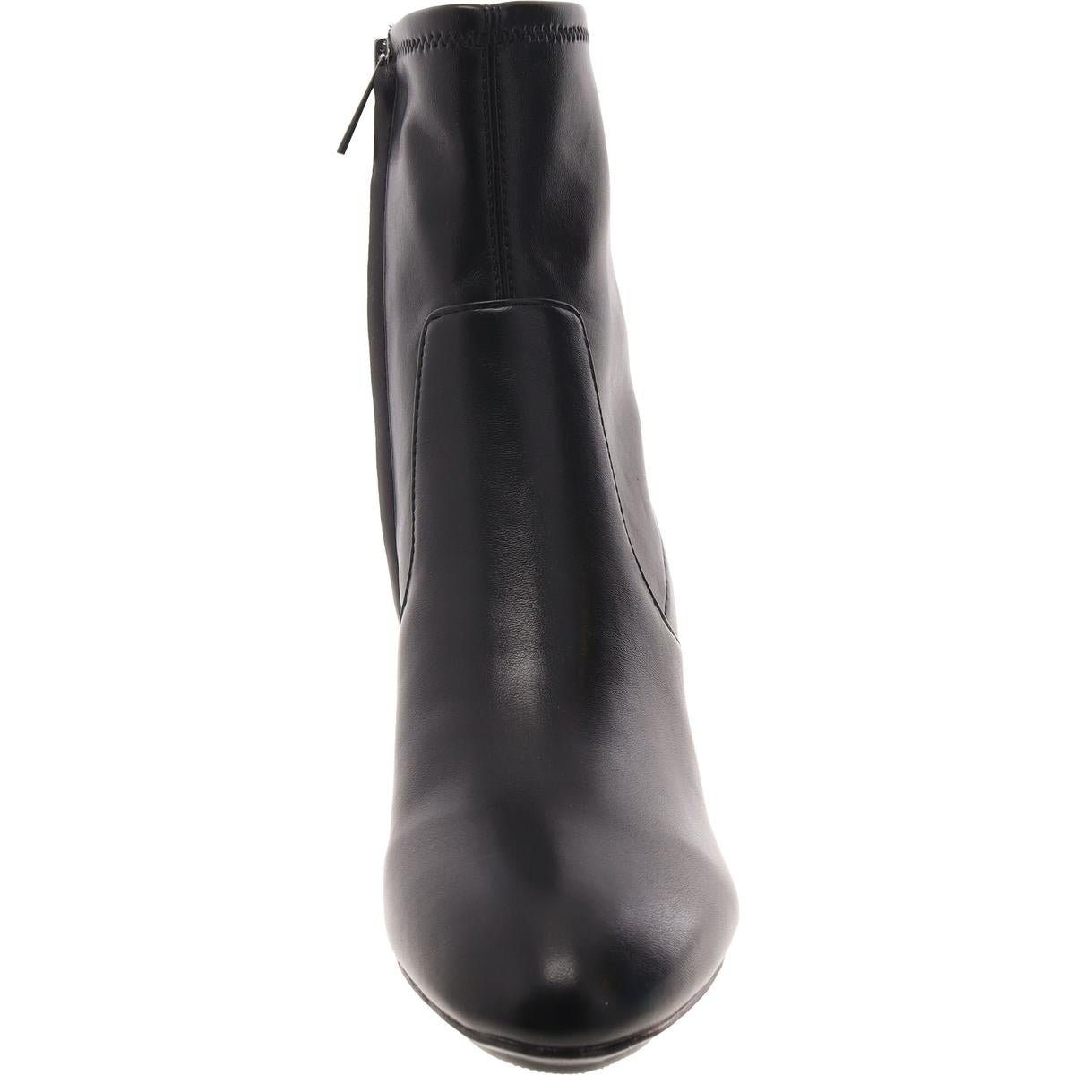 City Womens Faux Leather Zipper Ankle Boots