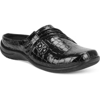 Holly Womens Mules 6 Narrow Black Pat Croc