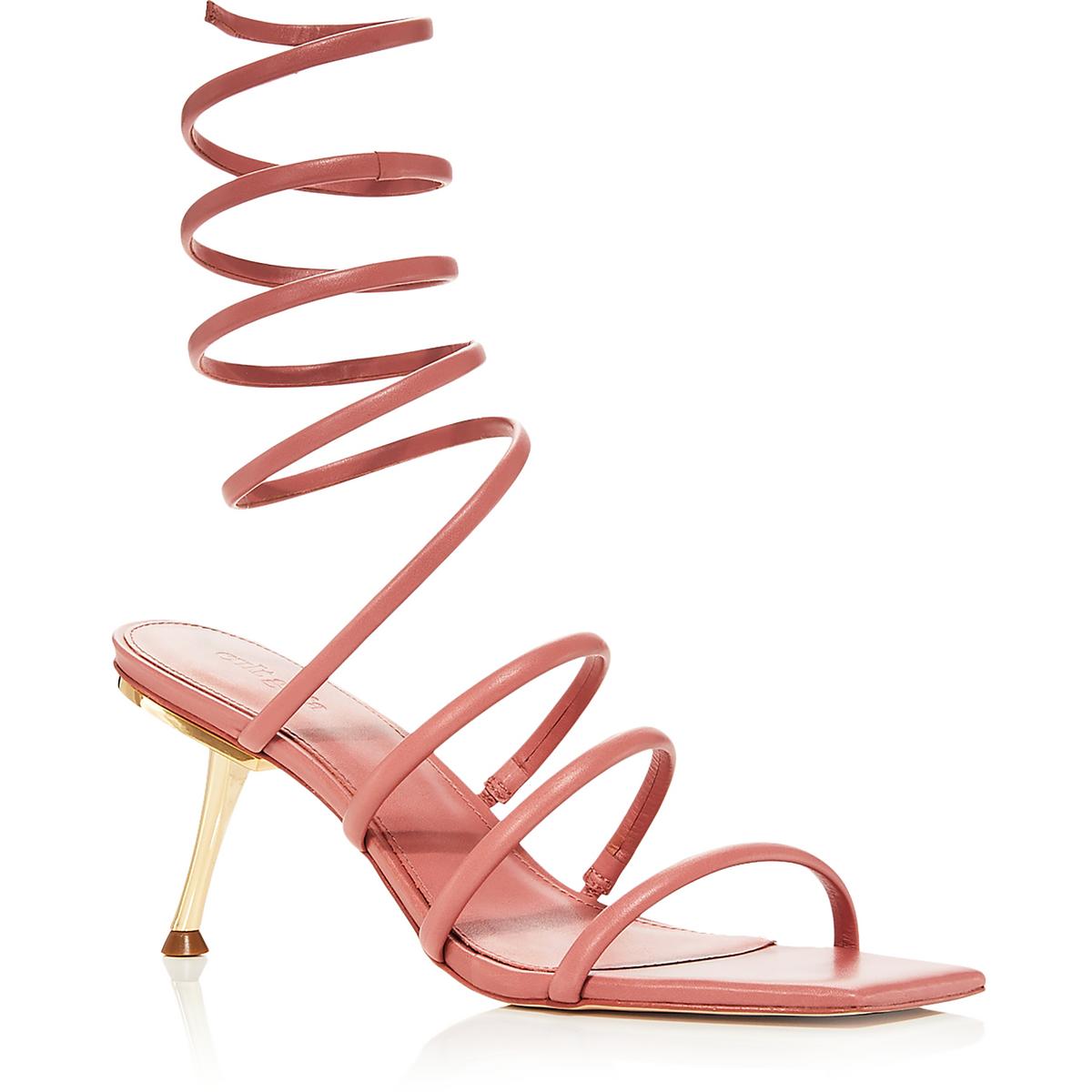 Kacey Womens Faux Leather Stiletto Gladiator Sandals
