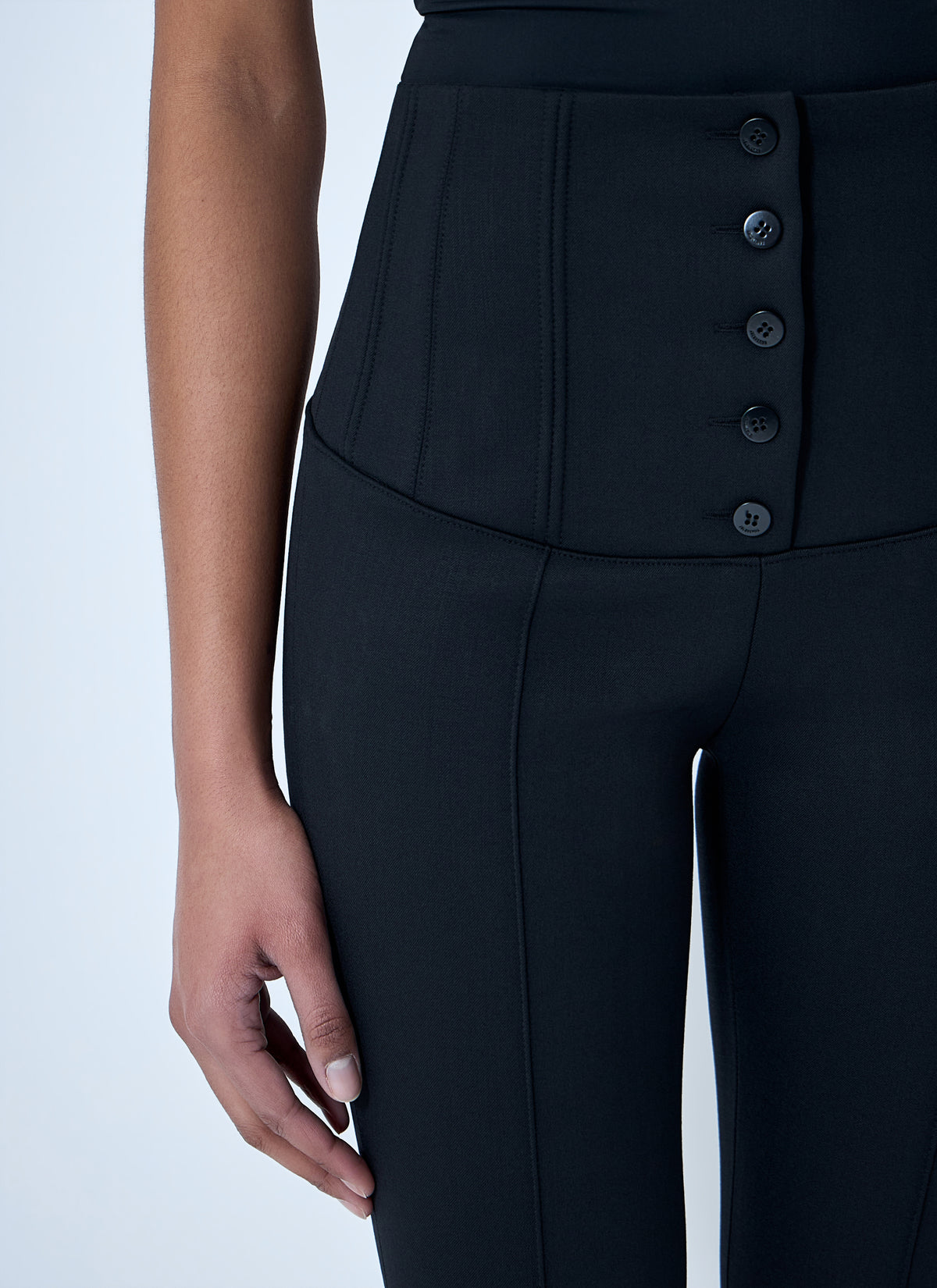 Jacquemus Jacquemus Women High-Waisted Buttoned Cycling Pants