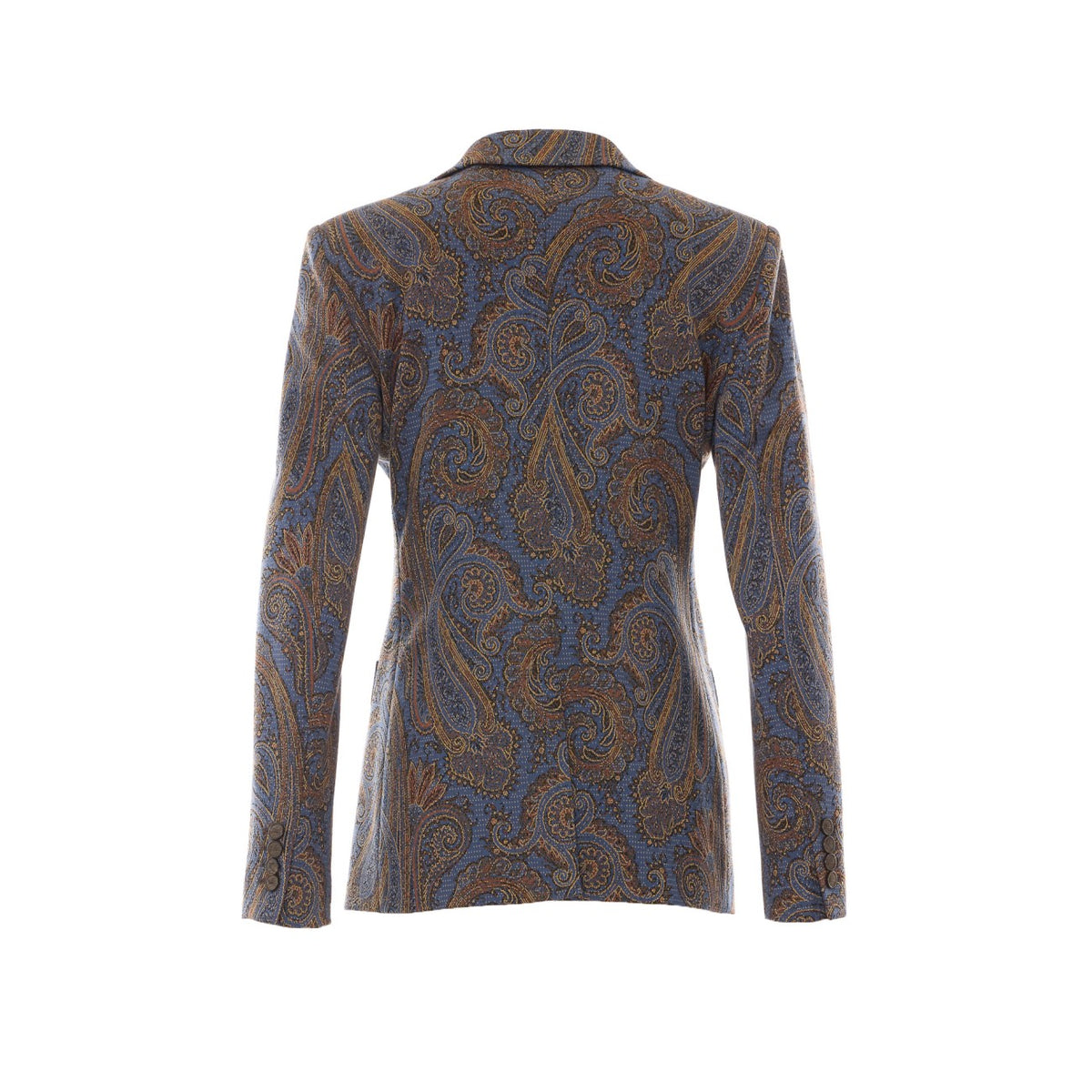 Etro Etro Women Jacquard Single-Breasted Jacket In Cotton Blend With Paisley Pattern