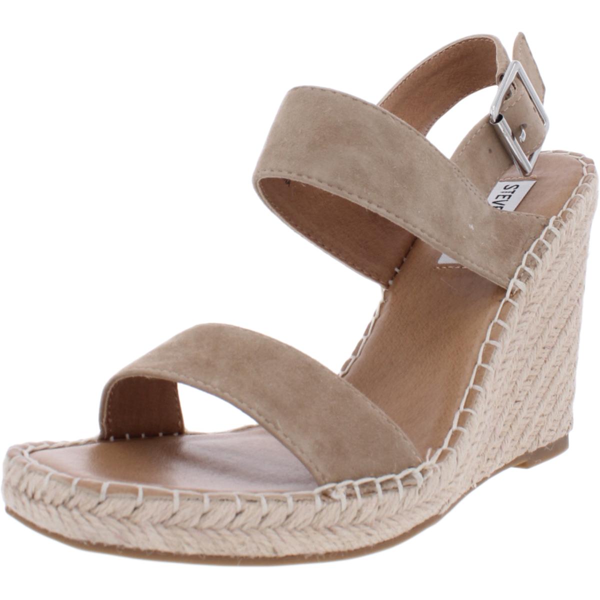 Uri Womens Buckle Espadrilles Wedge Sandals