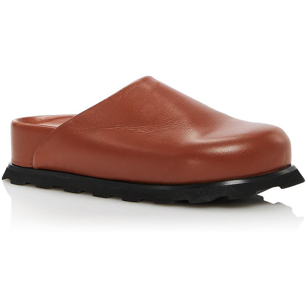 Womens Laceless Leather Mules