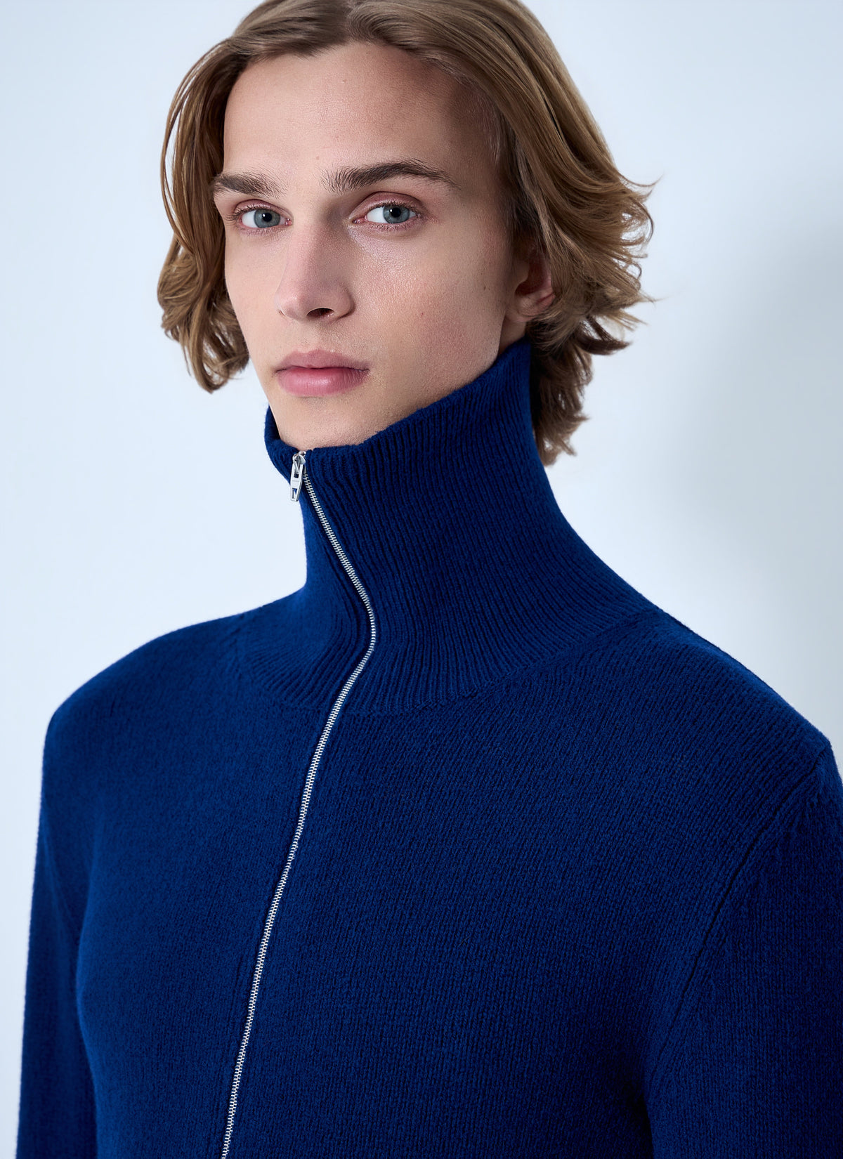 Jil Sander Men Zip-Up Wool Knit Cardigan