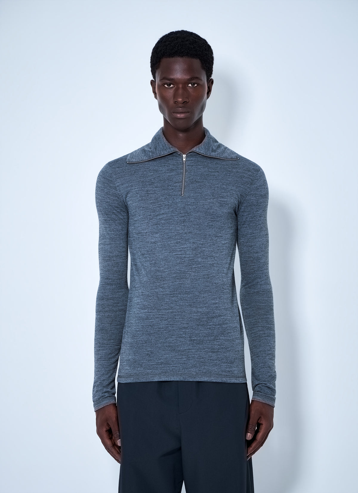 Jil Sander Men Half-Zip Long Sleeve Top