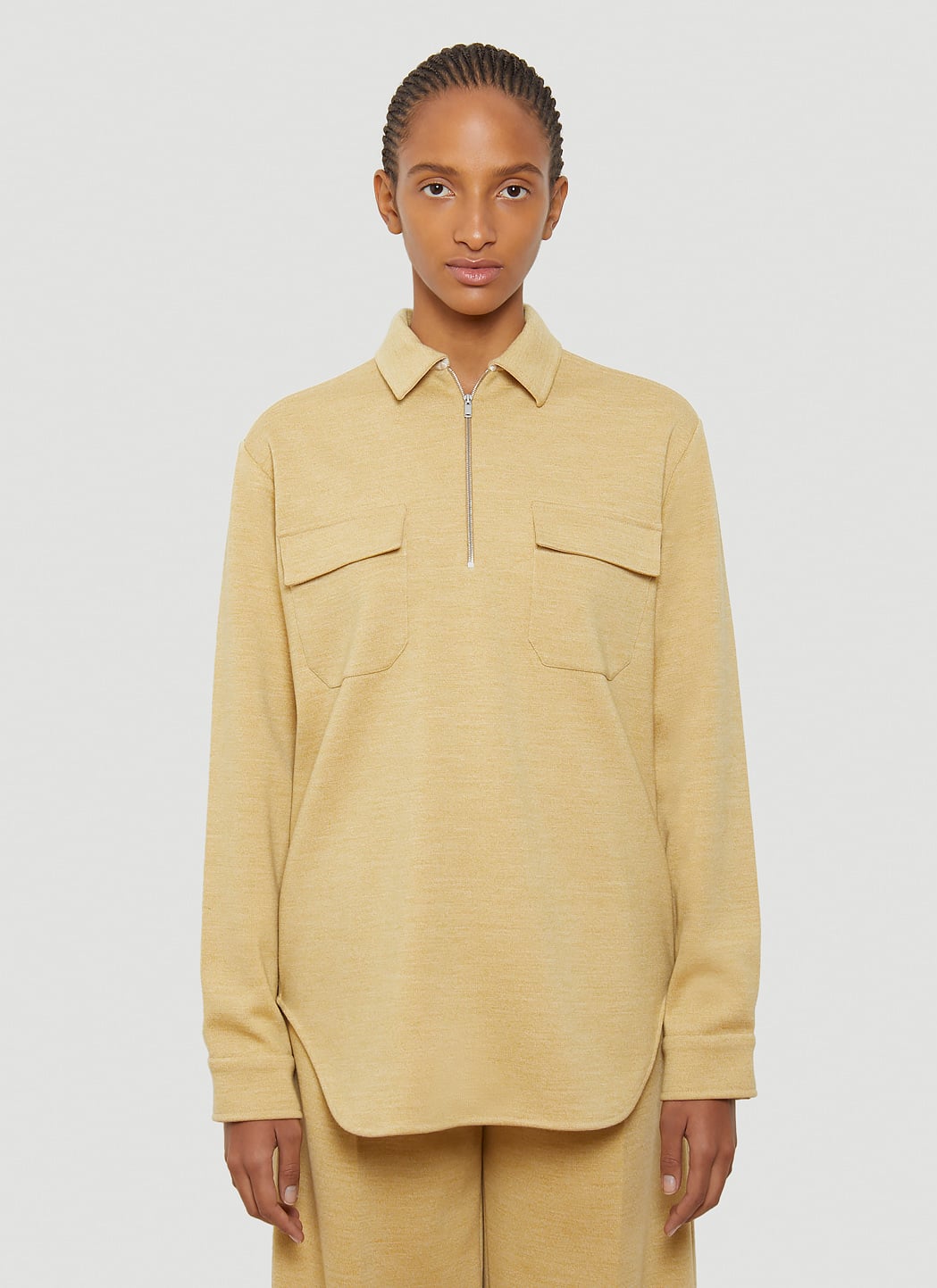 Jil Sander Women Half-Zip Shirt