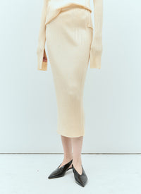 Jil Sander Women Rib Knit Midi Skirt