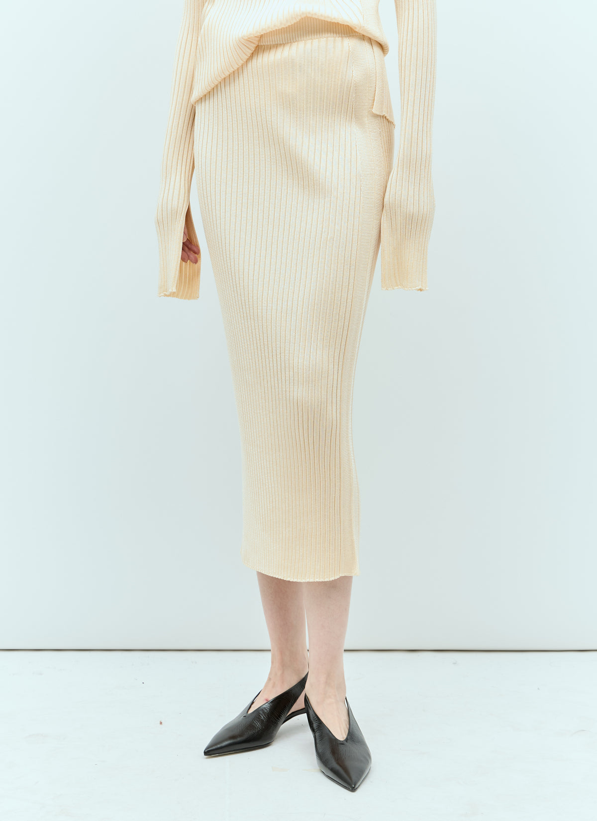 Jil Sander Women Rib Knit Midi Skirt