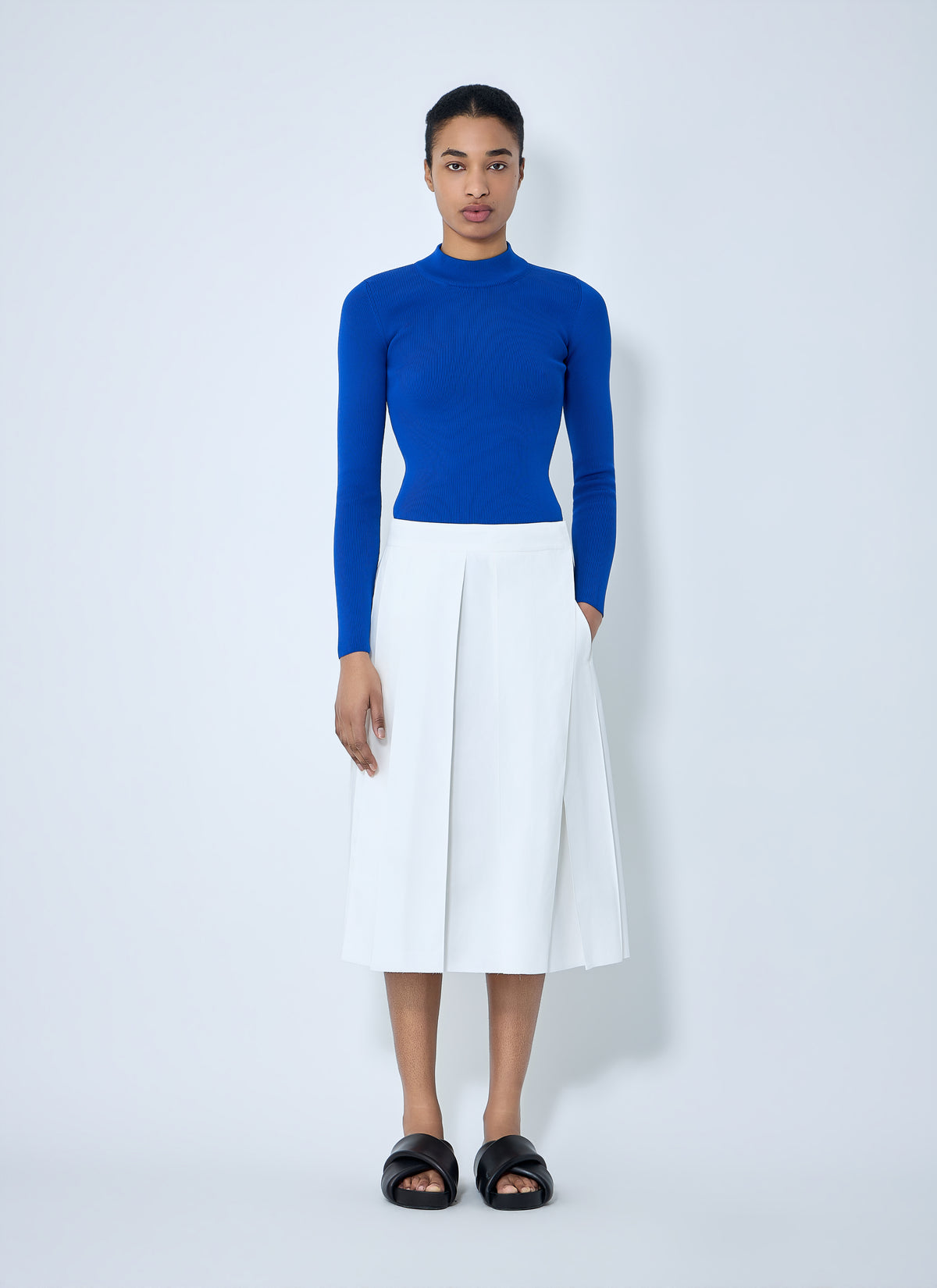 Jil Sander Women Pleated Midi Skirt