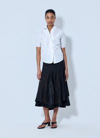 Jil Sander Women Short Sleeve Cotton Poplin Shirt