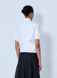 Jil Sander Women Short Sleeve Cotton Poplin Shirt