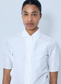 Jil Sander Women Short Sleeve Cotton Poplin Shirt