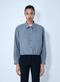Jil Sander Women Cotton Poplin Cropped Shirt