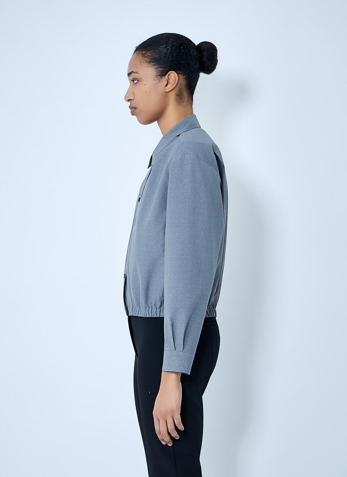 Jil Sander Women Cotton Poplin Cropped Shirt