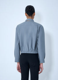 Jil Sander Women Cotton Poplin Cropped Shirt