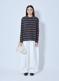 Jil Sander Jil Sander Women Striped Long Sleeve T-Shirt