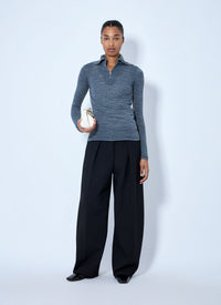 Jil Sander Women Quarter-Zip Long Sleeve Top