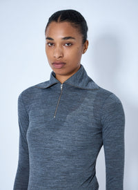 Jil Sander Women Quarter-Zip Long Sleeve Top