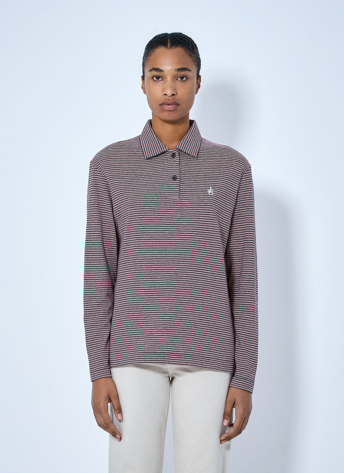 Jil Sander Women Long Sleeve Polo Shirt
