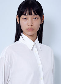 Jil Sander Women Cotton Shirt With Decoratively Finished Cuffs