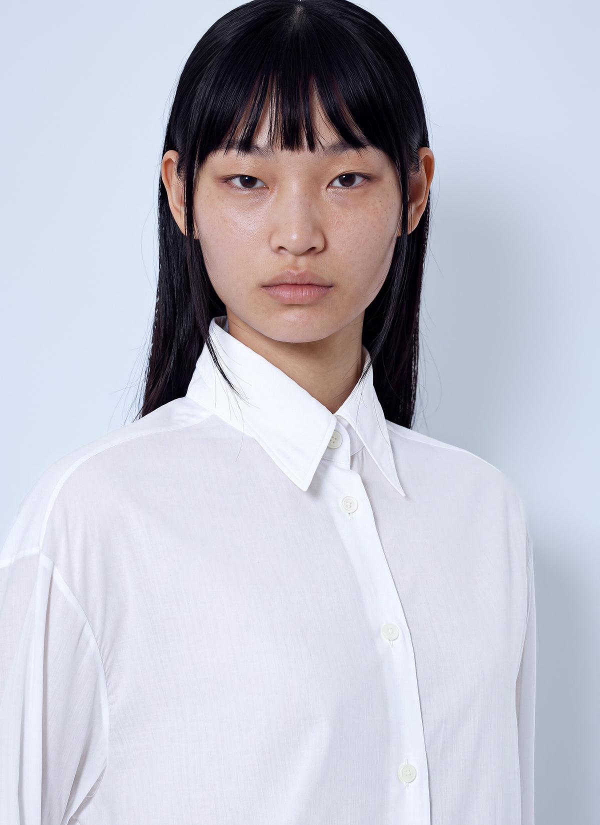 Jil Sander Women Cotton Shirt With Decoratively Finished Cuffs
