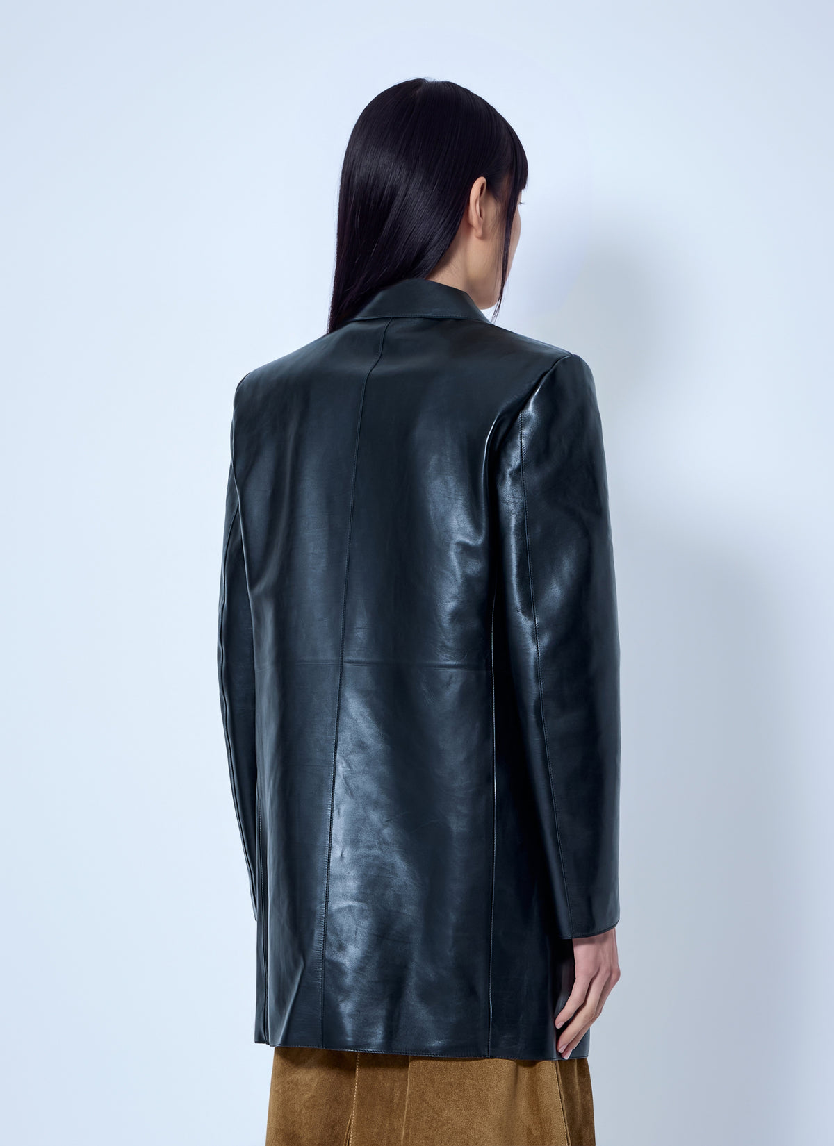 Jil Sander Women Single-Breasted Leather Blazer