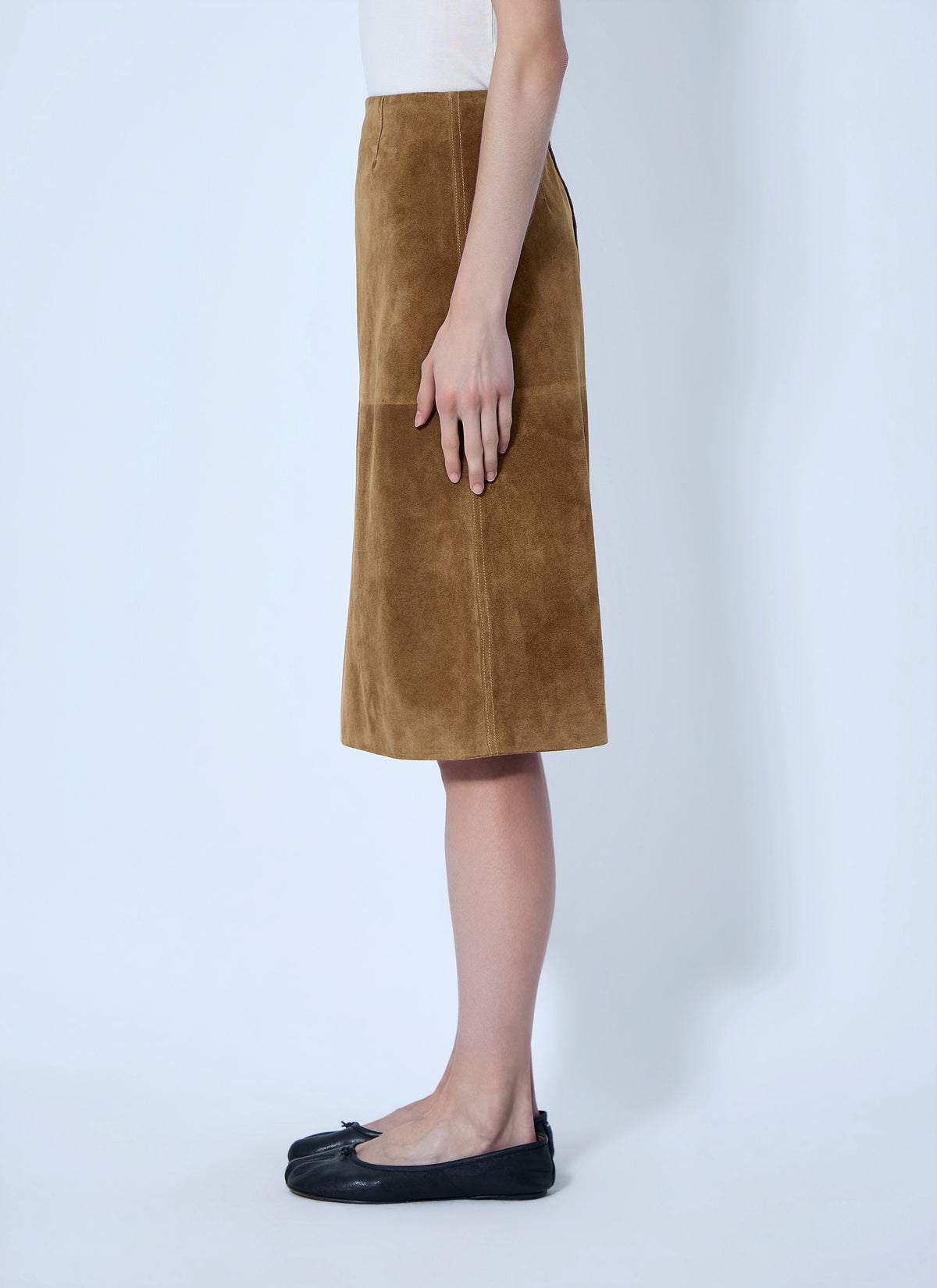 Jil Sander Women Panelled Suede Midi Skirt