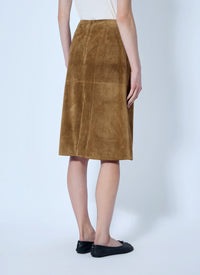 Jil Sander Women Panelled Suede Midi Skirt