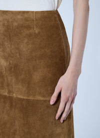 Jil Sander Women Panelled Suede Midi Skirt