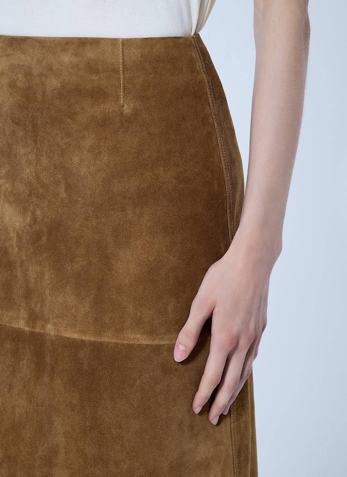 Jil Sander Women Panelled Suede Midi Skirt