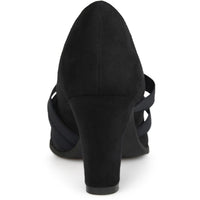 Loren Womens Faux Suede Strappy Heels