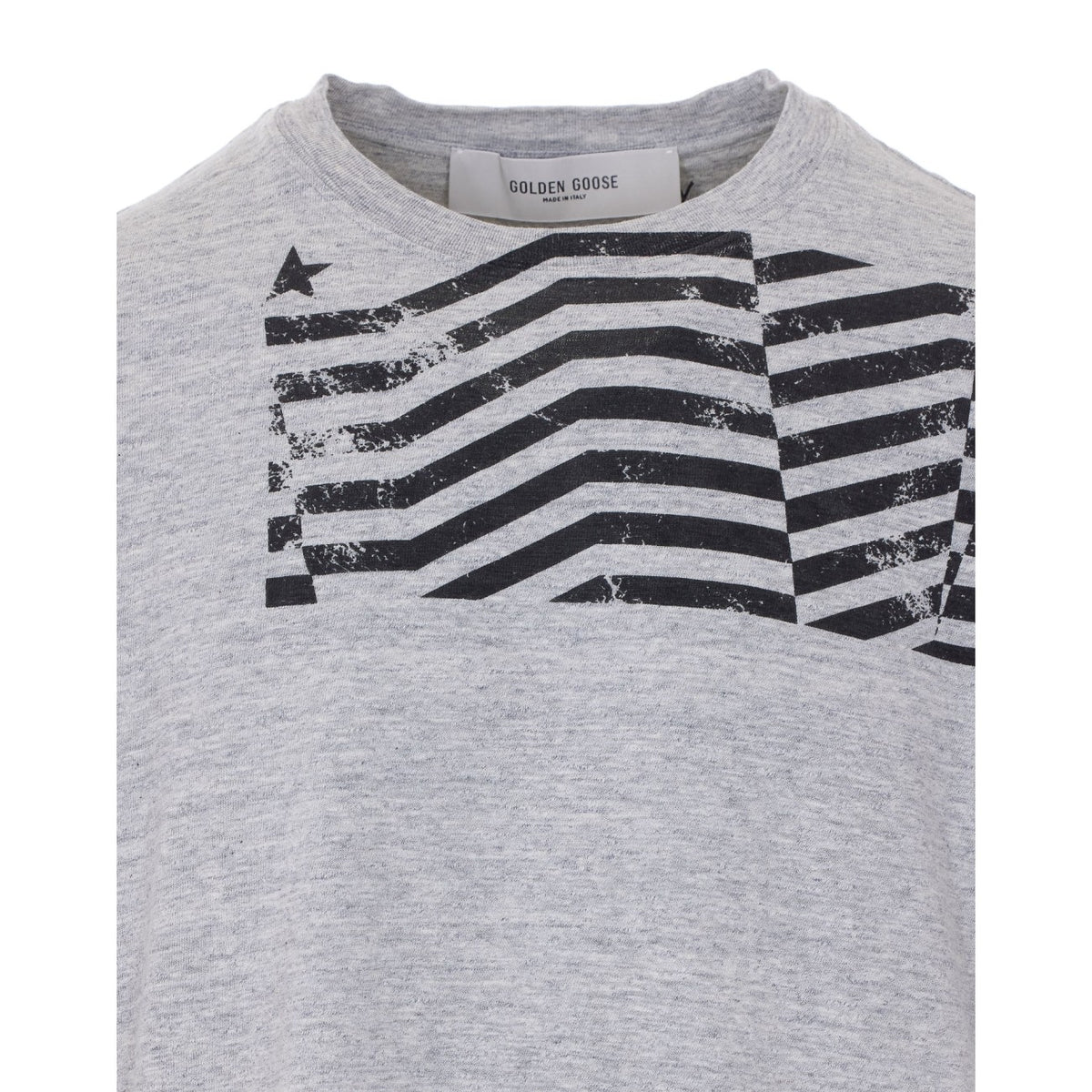 Golden Goose Golden Goose Men Journey T-Shirt With Flag Print
