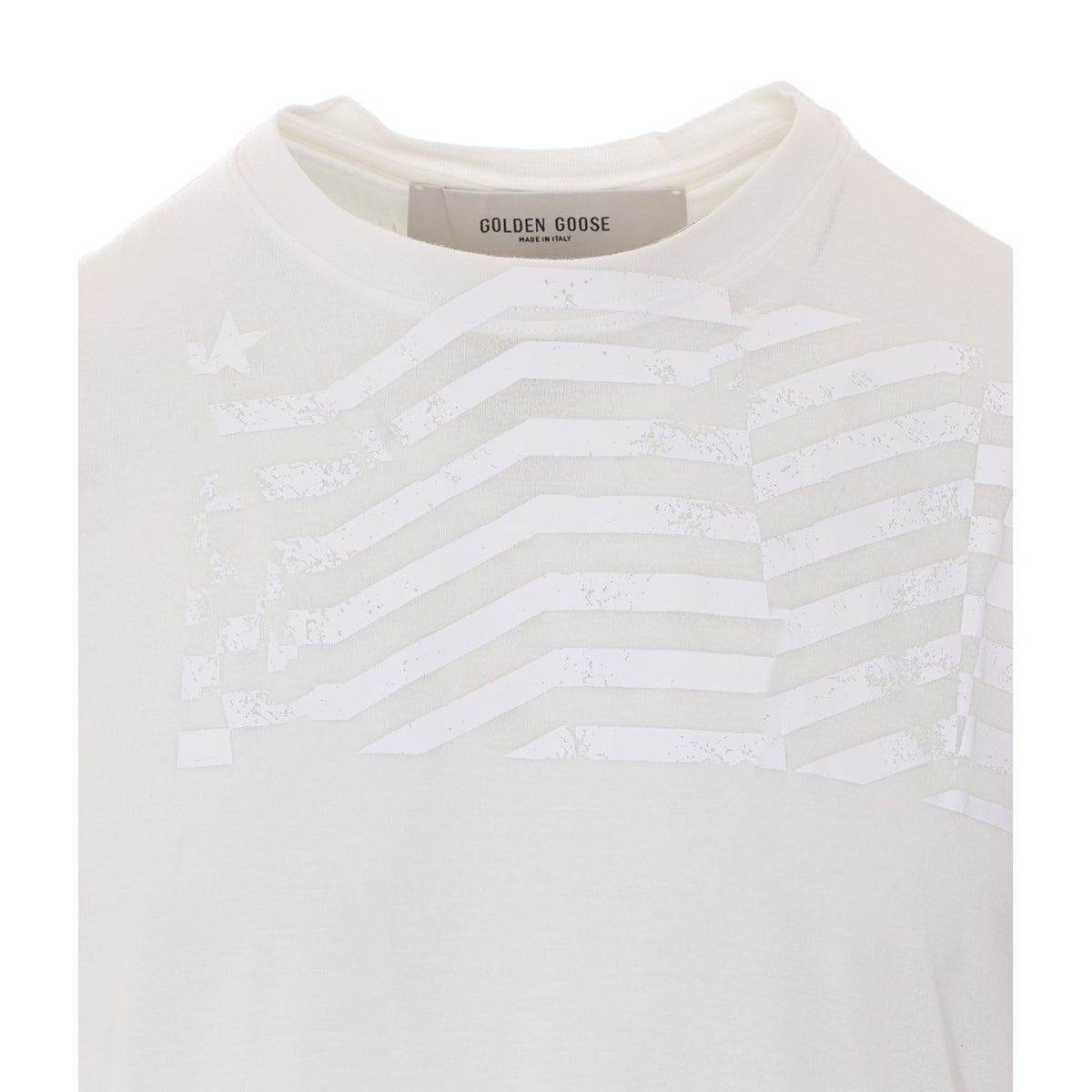 Golden Goose Golden Goose Men Journey T-Shirt With Flag Print