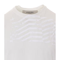 Golden Goose Golden Goose Men Journey T-Shirt With Flag Print