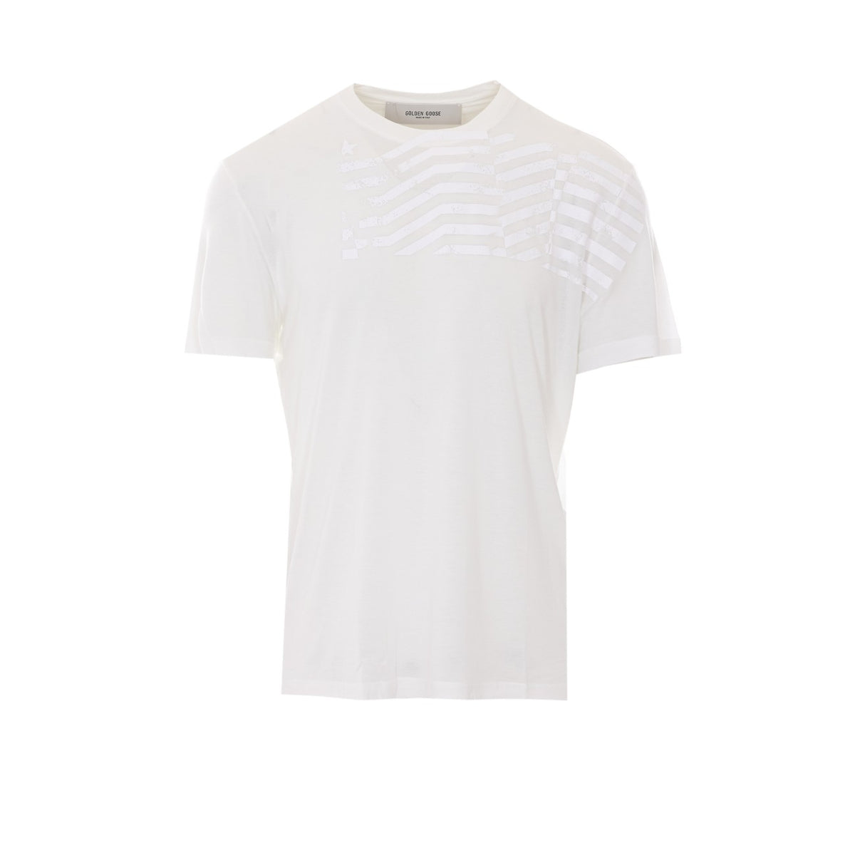 Golden Goose Golden Goose Men Journey T-Shirt With Flag Print
