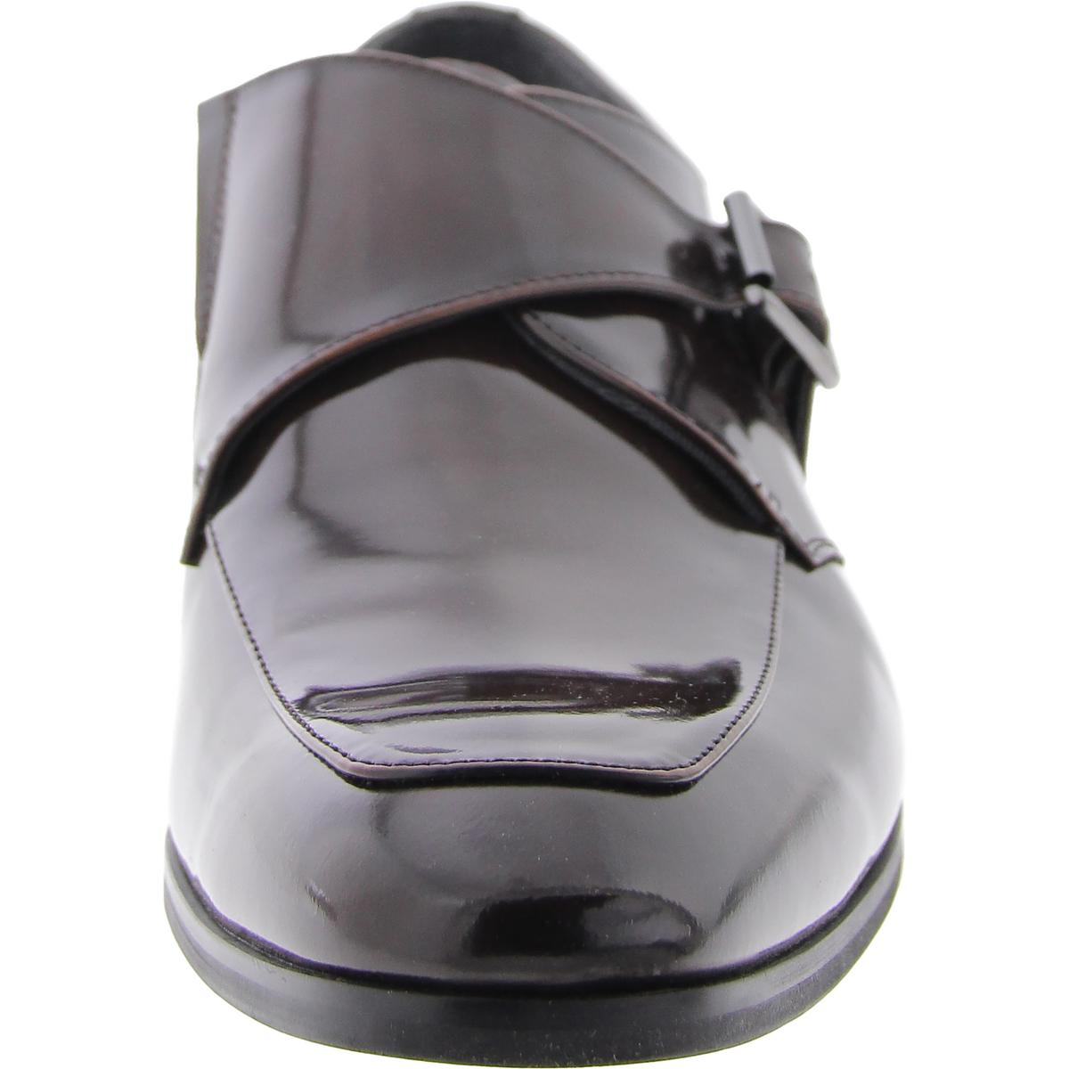 Tenzy Mens Leather Single Monk Shoes