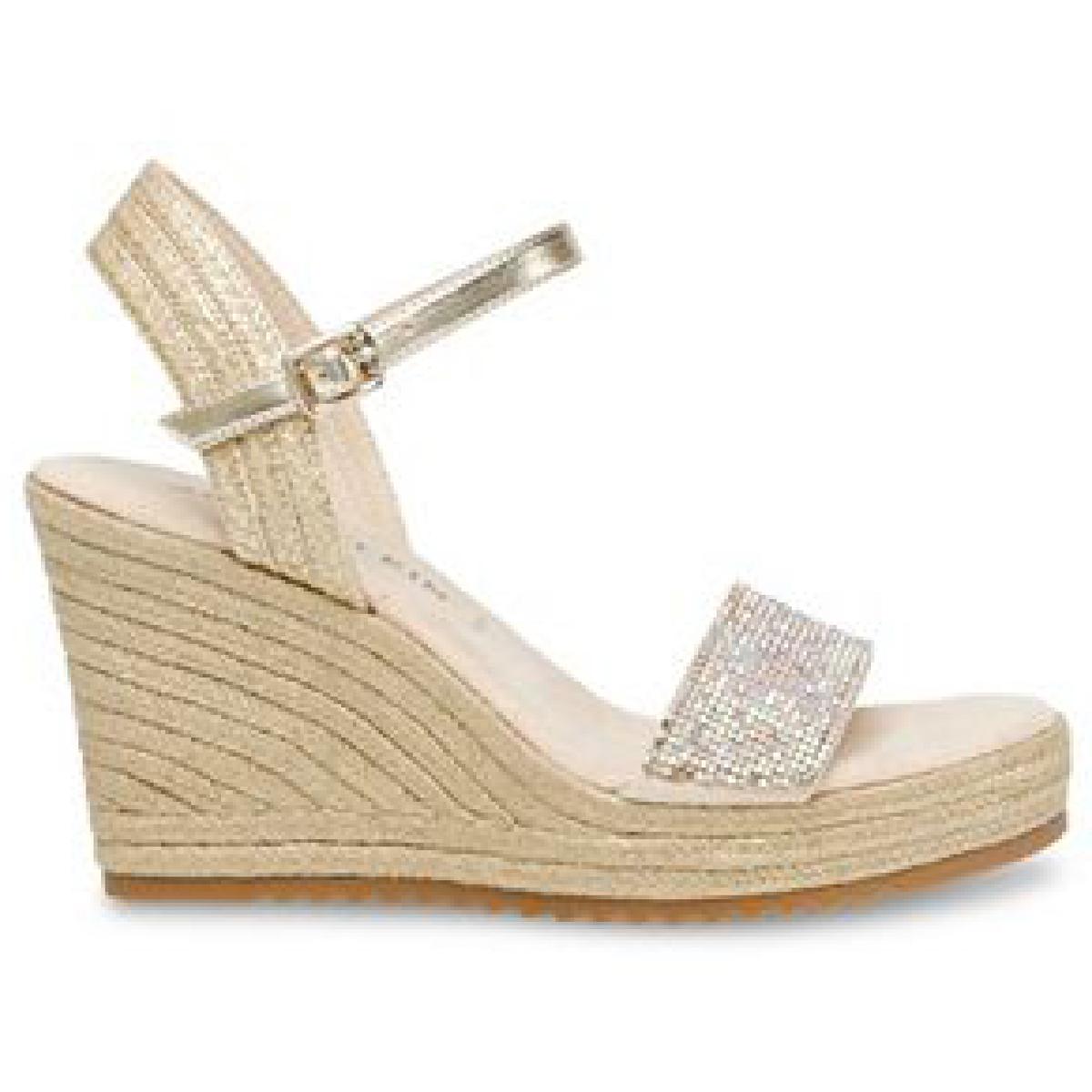 Wella Womens Rhinestone Ankle Strap Platform Sandals