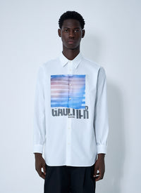 Jean Paul Gaultier Men Logo Print Button-Down Shirt