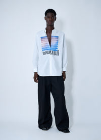 Jean Paul Gaultier Men Logo Print Button-Down Shirt