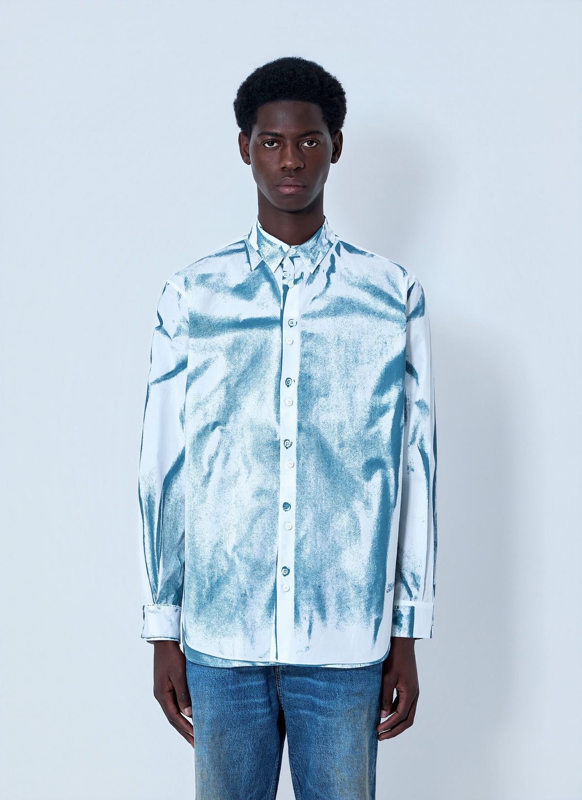 Jean Paul Gaultier Jean Paul Gaultier Men Abstract Print Button-Down Shirt