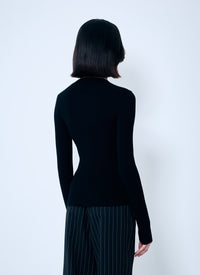 Jean Paul Gaultier Jean Paul Gaultier Women Rib Sweater With Transparent Panels