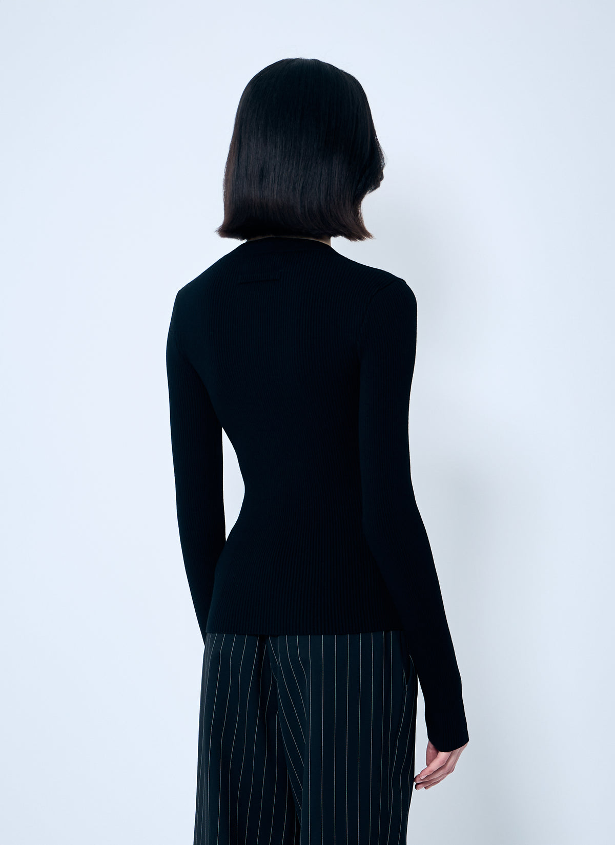Jean Paul Gaultier Jean Paul Gaultier Women Rib Sweater With Transparent Panels